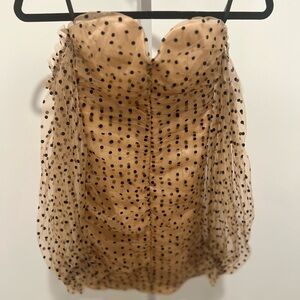 MAJORELLE POLKA DOT PRINT MINI DRESS / Size XS / Sold @ Revolve